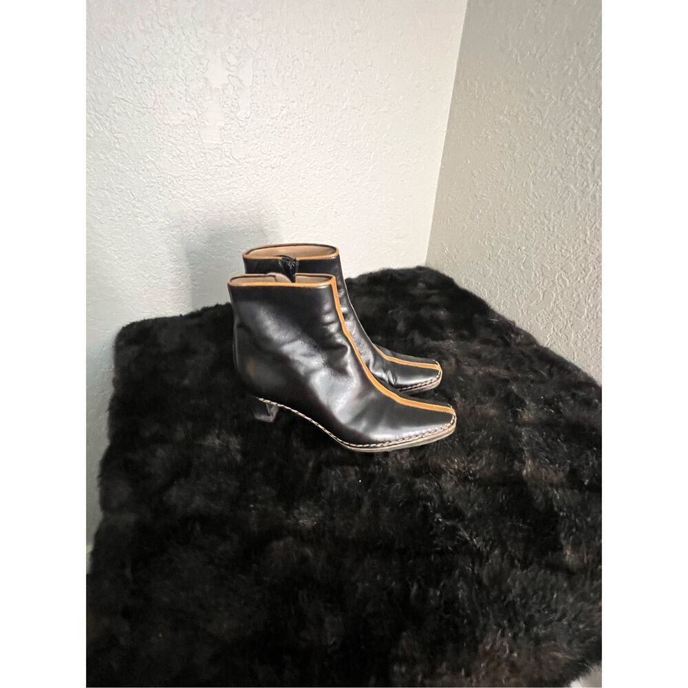 Quercioli Italian Leather Boots booties 36 5.5 couture fall